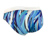 Load image into Gallery viewer, Ribbons of Blue Swim Brief
