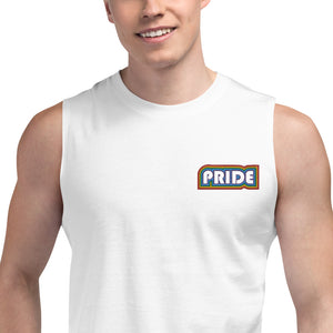 Rainbow Pride Embroidered Muscle Shirt